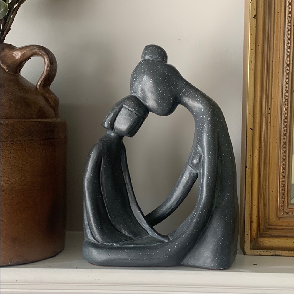 Authentic Austin Sculpture Prod 1971 Sever Titled Girl Talk /motherGREY‎ 11” Art